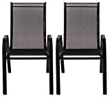 AVANTI TRENDSTORE - Piola - Set da 2 x sedie da esterno, telaio in metallo, con schienale e seduta in ...