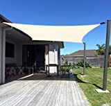 AXT SHADE Tenda a Vela Ombreggiante Rettangolare 3x4m Tenda da Sole Traspirante e Protezione Raggi UV per Esterno Terrazza Giardino-Crema