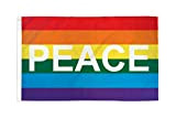 AZ FLAG Bandiera Arcobaleno Pace 150x90cm - Bandiera Peace - Rainbow Flag 90 x 150 cm