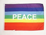 AZ FLAG Bandiera Arcobaleno Pace 45x30cm - BANDIERINA Peace - Rainbow Flag 30 x 45 cm cordicelle
