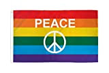AZ FLAG Bandiera Arcobaleno Simbolo Pace 150x90cm - Bandiera Gay - Rainbow Flag 90 x 150 cm