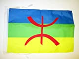 AZ FLAG Bandiera CABILIA 45x30cm - BANDIERINA BERBERA - Algeria 30 x 45 cm cordicelle