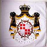 AZ FLAG Bandiera Gran Maestro Ordine di Malta 90x90cm - Bandiera San Giovanni di GERUSALEMME 90 x 90 cm Foro ...