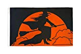 AZ FLAG Bandiera Halloween con Strega 150x90cm - Bandiera Happy Halloween 90 x 150 cm