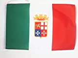 AZ FLAG Bandiera Italia Marina Militare 45x30cm - BANDIERINA Italiana NAVALE 30 x 45 cm cordicelle