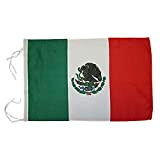 AZ FLAG Bandiera Messico 45x30cm - BANDIERINA Messicana 30 x 45 cm cordicelle