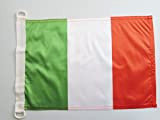 AZ FLAG Bandiera NAVALE Italia 45x30cm - Bandiera MARITIMA Italiana 30 x 45 cm Speciale nautismo