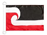 AZ FLAG Bandiera NAVALE Maori 45x30cm - Bandiera MARITIMA NEOZELANDESE di Rugby 30 x 45 cm Speciale nautismo