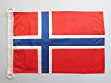 AZ FLAG Bandiera NAVALE Norvegia 45x30cm - Bandiera MARITIMA Norvegese 30 x 45 cm Speciale nautismo