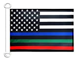 AZ FLAG Bandiera NAVALE Stati Uniti Thin Blue Red Green Line 45x30cm - Bandiera MARITIMA Americana Linea 30 x 45 ...