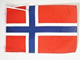 AZ FLAG Bandiera Norvegia 45x30cm - BANDIERINA Norvegese 30 x 45 cm cordicelle