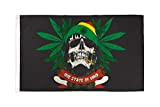 AZ FLAG Bandiera Pirata Rasta 150x90cm - Bandiera con Pirati Rasta 90 x 150 cm