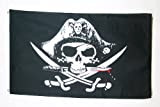 AZ FLAG Bandiera Pirata SCIABOLA 150x90cm - Bandiera dei Pirati – Teschio 90 x 150 cm