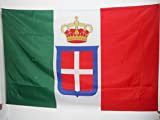 AZ FLAG Bandiera Regno d'Italia Corona 150x90cm - Bandiera Reale Italiana 90 x 150 cm Foro per Asta