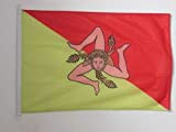 AZ FLAG Bandiera Sicilia 90x60cm per Esterno - Bandiera SICILIANA - Italia 60 x 90 cm