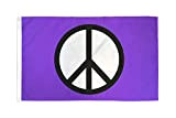 AZ FLAG Bandiera Simbolo Pace Viola 150x90cm - Bandiera della Pace Viola 90 x 150 cm