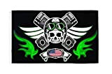 AZ FLAG Bandiera Stati Uniti Piston Skull Crossbones 150x90cm - Bandiera dei Pirati 90 x 150 cm