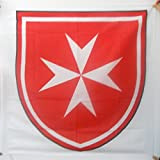 AZ FLAG Bandiera Stemma SOVRANO Militare Ordine di Malta 90x90cm - Bandiera San Giovanni di GERUSALEMME 90 x 90 cm ...