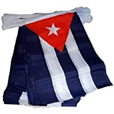 AZ FLAG Ghirlanda 4 Metri 20 Bandiere Cuba 15x10cm - Bandiera Cubana 10 x 15 cm - Festone BANDIERINE
