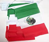 AZ FLAG Ghirlanda 4 Metri 20 Bandiere Messico 15x10cm - Bandiera Messicana 10 x 15 cm - Festone BANDIERINE