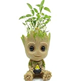 Baby Groot Treeman - Vaso da fiori con foro di drenaggio, per piante e portapenne, piante da giardino, balcone, acquario ...