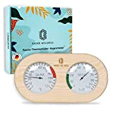 Bader Wellness® Termometro per sauna igrometro – per la temperatura e l'umidità perfette – sauna igrometro termometro in legno – ...