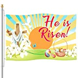 Bandiera di Happy Easter Banner di Pasqua Vacanze di Primavera con Uova da 3 x 5 ft Bandiera Personalizzata di ...
