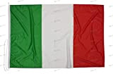 Bandiera Italia 225x150 cm in tessuto nautico antivento da 115g/m², bandiera istituzionale Italiana 225x150,bandiera d'Italia 225x150cm con cordino,doppia cucitura perimetrale ...