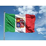 Bandiera MARINA MERCANTILE 70x100 cm in poliestere NAUTICO 115 gr/mq con doppia piega perimetrale, corda e guaina. Adatta sia IN/OUT ...