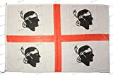 Bandiera Sardegna 150x100 cm in Tessuto Nautico Antivento da 115g/m², Bandiera sarda 150x100 Lavabile, Bandiera della Sardegna 150x100 con Cordino, ...