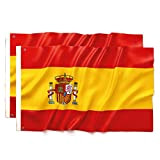 Bandiera Spagna 90 x 150 cm - ultra resistente, doppia funzione con 2 occhielli e passante per asta, bandiera nazionale ...
