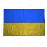 Bandiera Ucraina 100x70 cm Tessuto Nautico 115 Gram/m², Bandiera dell'Ucraina Dotata di Cordino e Doppia Cucitura Perimetrale