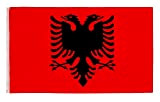 Bandiere di aricona - bandiera dell'Albania, resistente alle intemperie con 2 occhielli in metallo - bandiera nazionale di Albania 90 ...