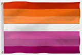 Bandiere di PHENO FLAGS - bandiera delle lesbiche, resistente alle intemperie con 2 occhielli in metallo - bandiera lesbica colorata ...