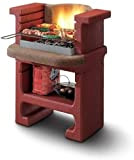 Barbecue a carbonella in muratura da Giardino Esterno PALAZZETTI modello BAJKAL MB colore Rosso