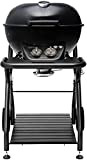 Barbecue sferico in acciaio, grill da Giardino Esterno OUTDOORCHEF modello ASCONA 570 G ALL BLACK + COVER IN OMAGGIO