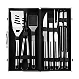 Barbecue Tool Set 10pc BBQ Accessories Set Stainless Steel Grill Set in Case Barbecue Accessories Kit Must-Have BBQ Grill Accessories ...