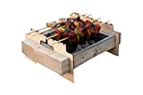 Barbecue usa e getta griglia in legno monouso portatile carbonelle riciclabile