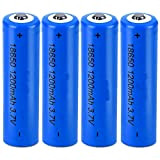 Batteria Ricaricabile agli ioni di Litio da 3,7 V 1200 mAh 18650 Batterie al Litio di Grande capacità per torce ...
