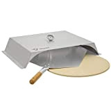 BBQ-TORO Inserto per Pizza per Barbecue a Gas | Acciaio Inox | 56 x 39 cm | Cover Pizza con ...