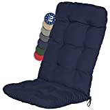 Beautissu Cuscino per Sedia a Sdraio Flair HL 120x50x8cm Extra Comfort per sedie reclinabili, spiaggine e poltrone - Blu