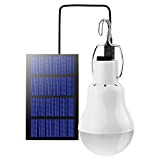Beinhome Lampadina solare ricaricabile per esterni,1 pezzi Lampada alimentata a pannello solare Lampadina a led portatile per campeggio Illuminazione da ...