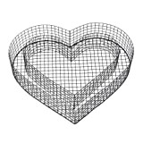 Bellissa - Stampo a griglia a forma di cuore, H8, 38 x 32,5 x 8 cm, verniciato a polvere