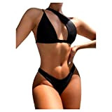 Bikini da donna, classico triangolo con schiena scoperta, bikini regolabile, costume da bagno brasiliano a vita bassa, costume da bagno ...