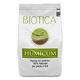 BIOTICA Humus di lombrico HUMICUM - 25 Litri - Fertilizzante 100% Naturale italiano, Terriccio Biologico, Concime per Piante, Fiori e ...