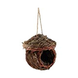 Bird Nest, Cedar Leaves Material Bird House Portatile Non tossico e innocuo, per Giardino di Uccelli del Parco Domestico