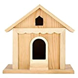 Birdhouse di legno, capanna Casa per uccelli in legno naturale, giardino Patio decorazione all'aperto Paulownia Finch Wood Canary Bird
