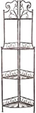 Biscottini Etagere Ferro battuto portavasi Balcone 155x46x32 cm | Scaffale per Piante da Esterno e Interno