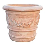 Biscottini Vasi terracotta grandi da esterno 50x50x44 cm Made in Italy | Vasi per piante grandi artigianali | Vaso terracotta ...