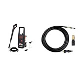 Black+Decker BXPW1600E Idropulitrice ad Alta Pressione (1600 W, 125 bar, 420 l/h), Nero, Base & Sonda Sturatubi per Idropulitrici (10 ...